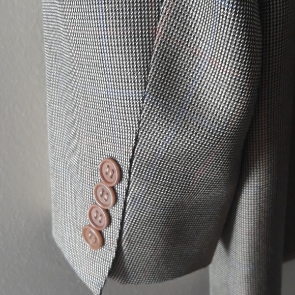 Canali  Pattern Silk Wool Three Button Blazer - Picture 7 of 11